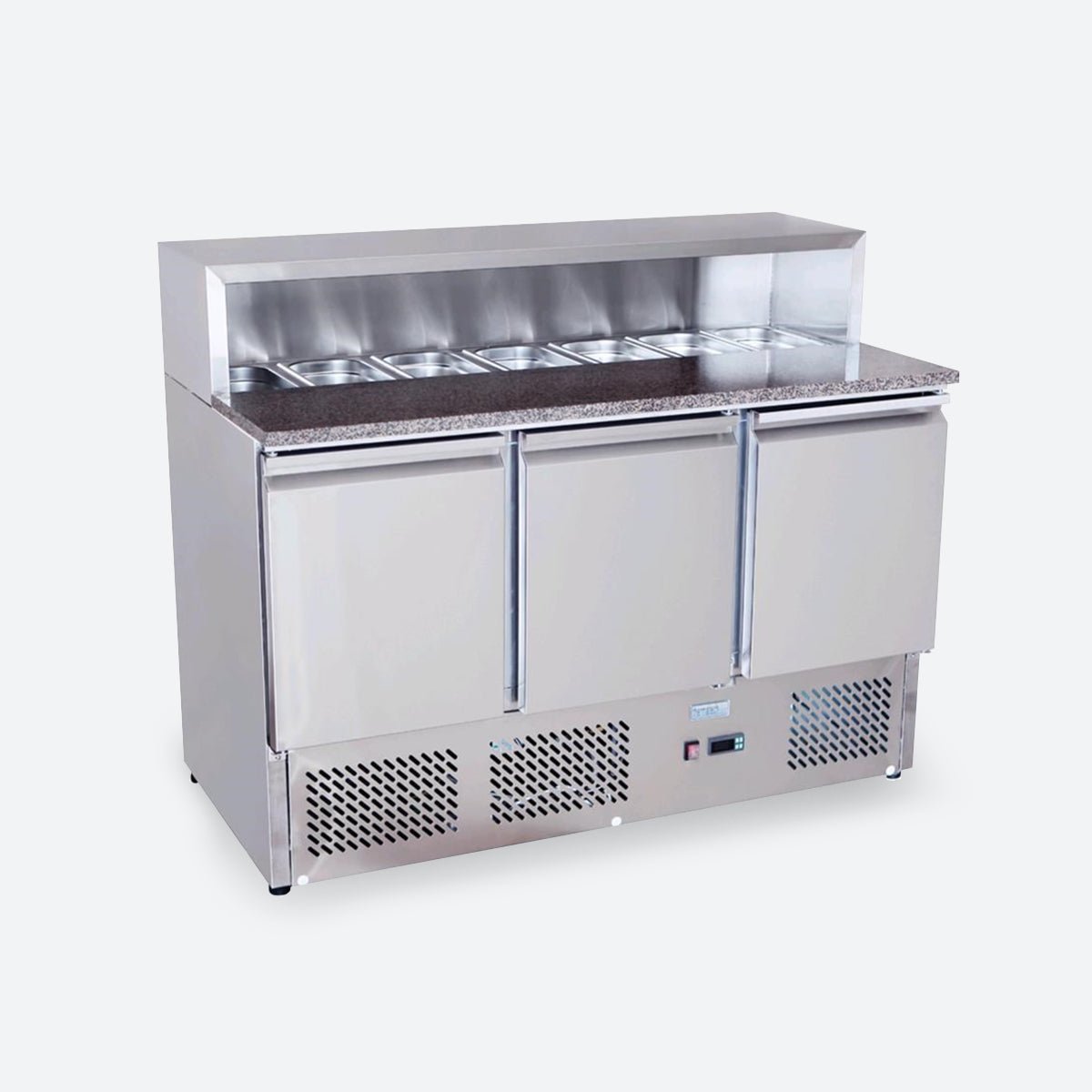 【Seria ESL】Masa Frigorifică cu 3 Uși și Blat de Marmură pentru Pregătirea Salatelor/Sandwich-urilor - Atosa Romania